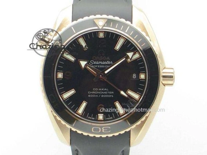 0513 Planet Ocean Master Chrono SS OM 1:1 Best Edition Black Dial On SS Bracelet A9900 V Fashionable 8113